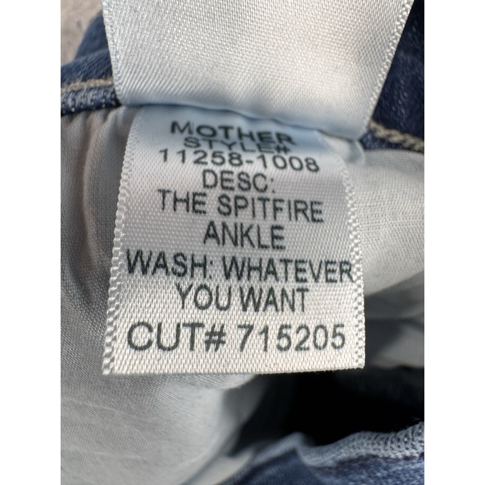 Mother The Spitfire Ankle Jeans Whatever You Want Wash Denim Women's 27x28 NWT - Picture 12 of 15
